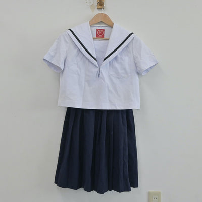 【中古】愛知県 稲沢中学校 女子制服 2点（セーラー服・スカート）sf020372