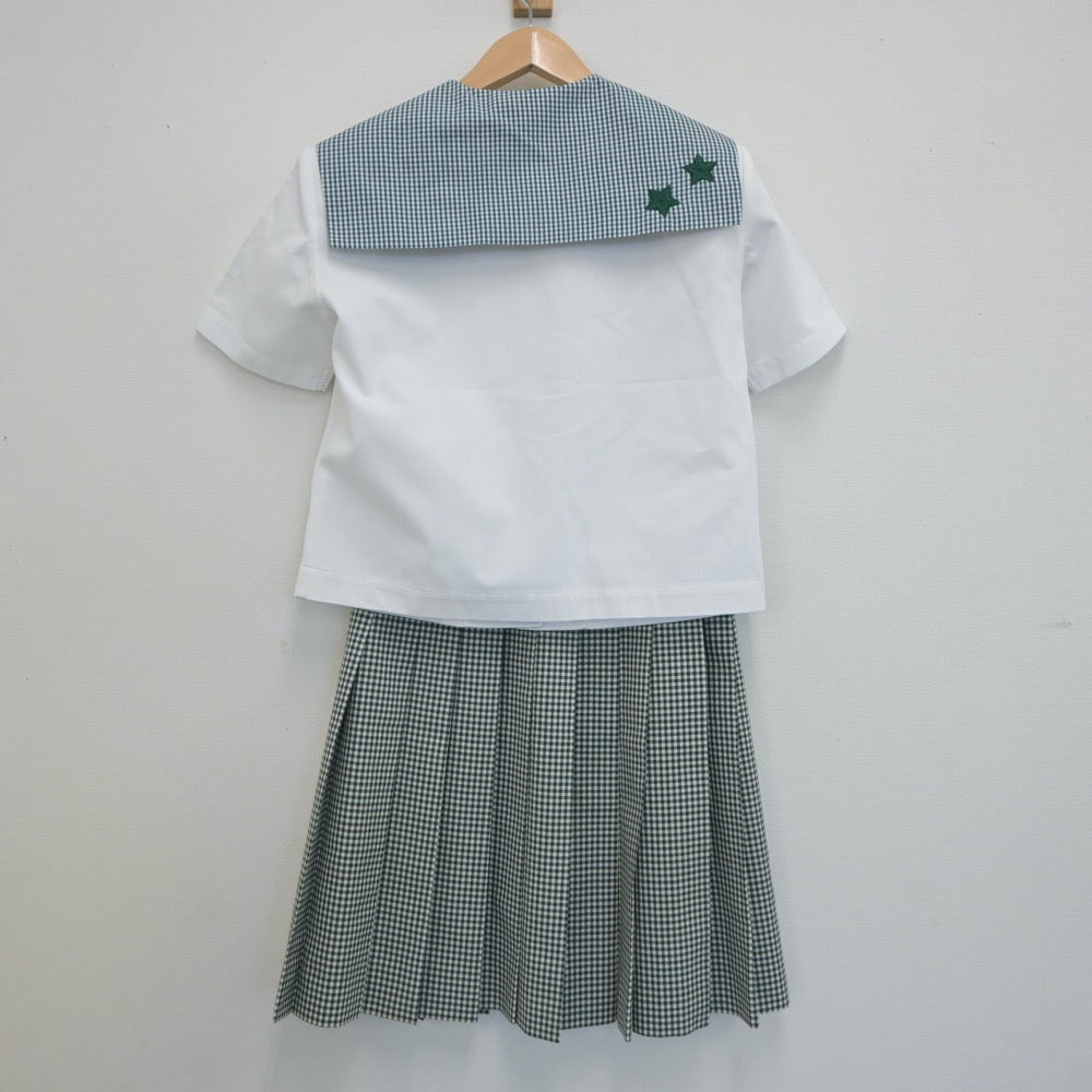 【中古】岡山県 就実高等学校 女子制服 2点（セーラー服・スカート）sf020382