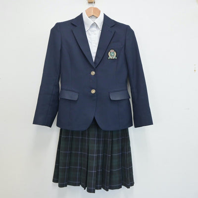 【中古】兵庫県 園田東中学校 女子制服 4点（ブレザー・シャツ・スカート）sf020386