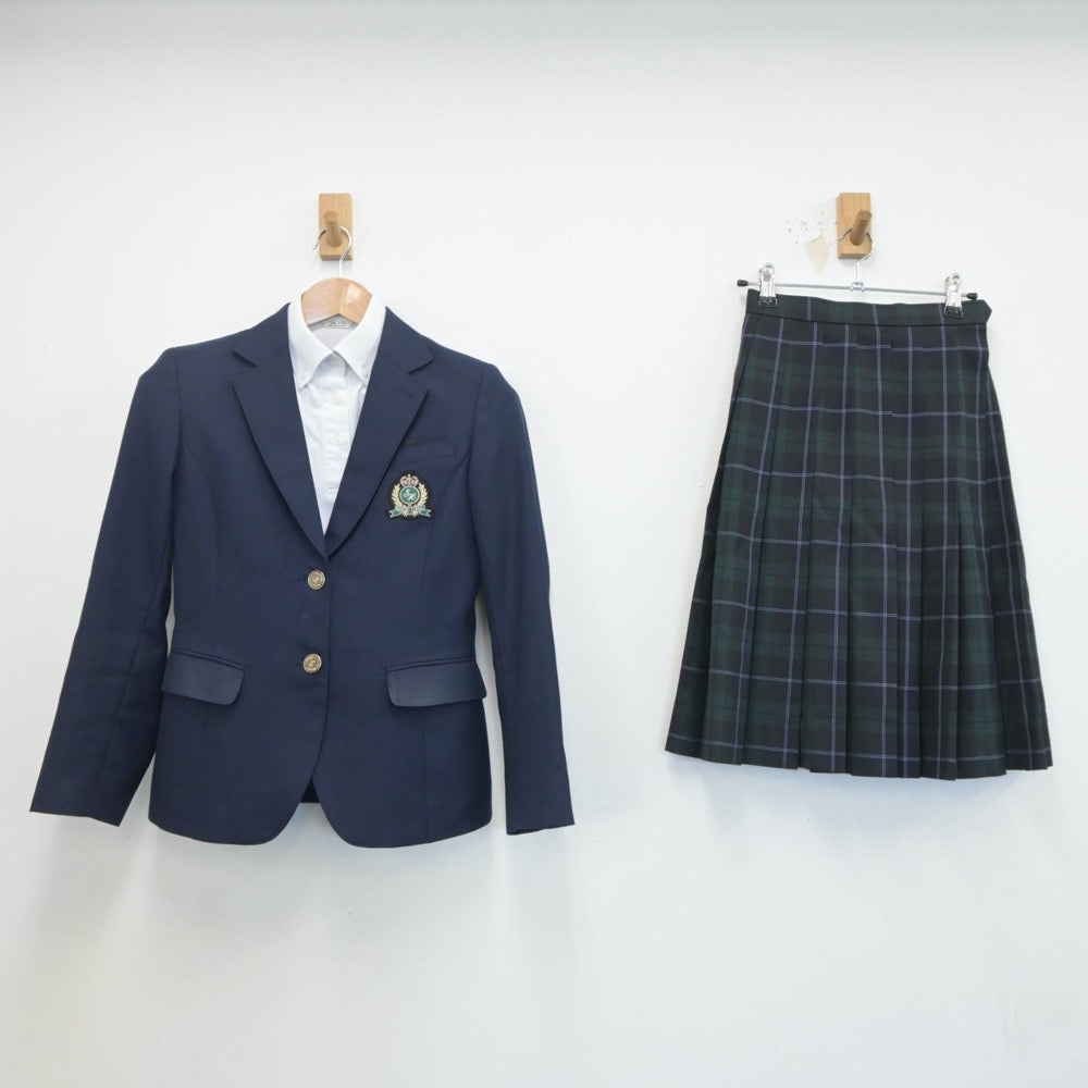 【中古】兵庫県 園田東中学校 女子制服 4点（ブレザー・シャツ・スカート）sf020386