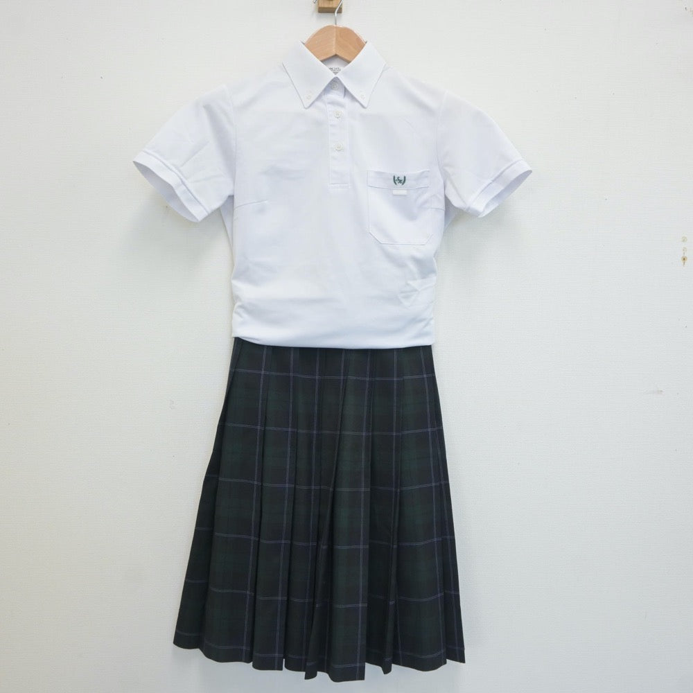 【中古】兵庫県 園田東中学校 女子制服 3点（シャツ・スカート）sf020387