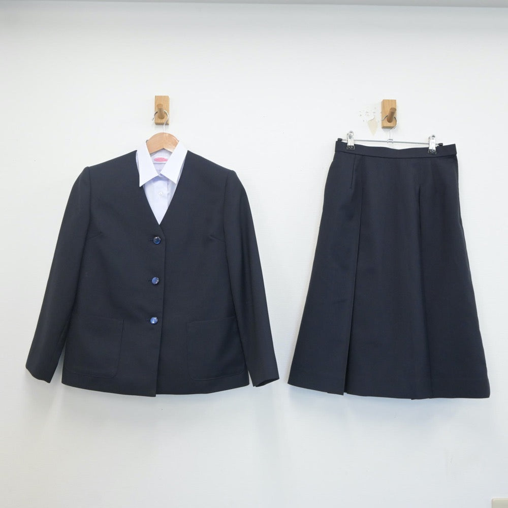 【中古】群馬県 富士見中学校 女子制服 4点（ブレザー・シャツ・ベスト・スカート）sf020388