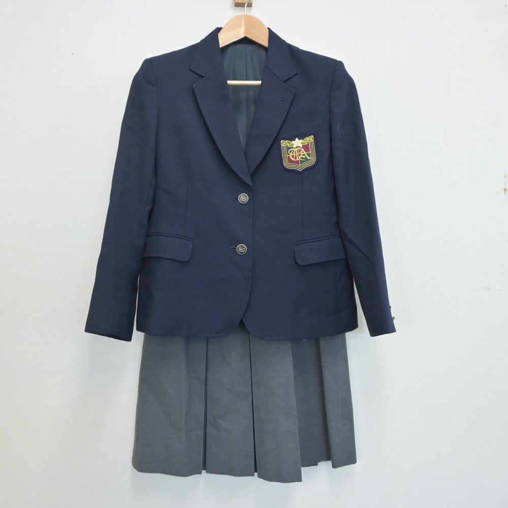 【中古】神奈川県 高田中学校 女子制服 3点（ブレザー・シャツ・スカート）sf020389