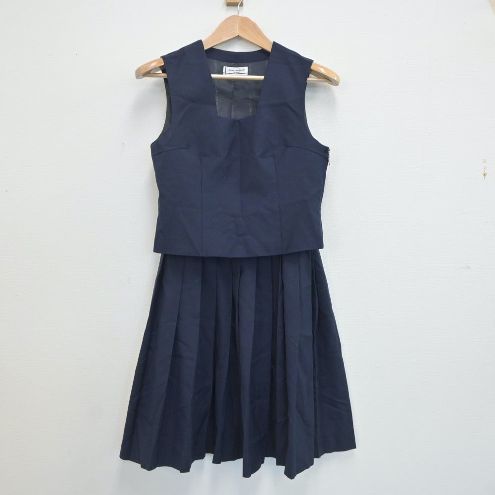 【中古】埼玉県 内谷中学校 女子制服 5点（ブレザー・ベスト・ベスト・スカート）sf020390