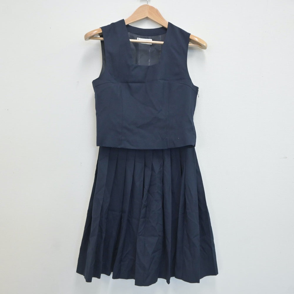 【中古】埼玉県 内谷中学校 女子制服 2点（ベスト・スカート）sf020391