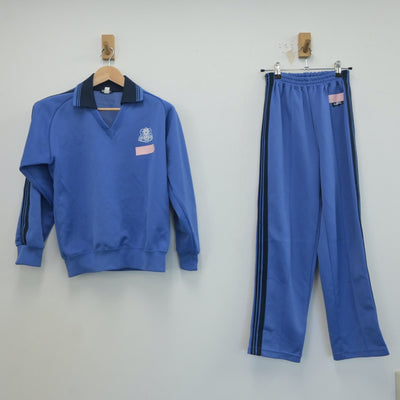 【中古】埼玉県 内谷中学校 女子制服 2点（ジャージ 上・ジャージ 下）sf020394