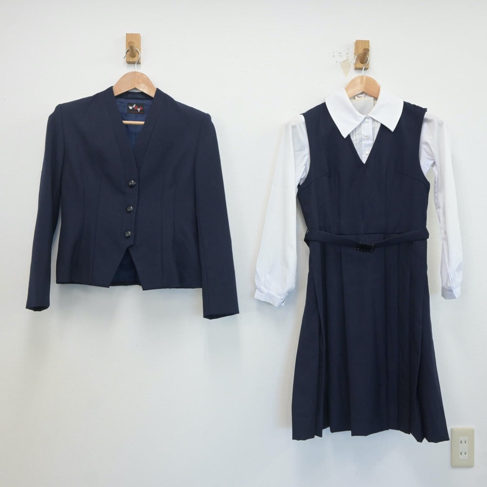 【中古】東京都 跡見学園高等学校 女子制服 3点（ブレザー・シャツ・ジャンパースカート）sf020395