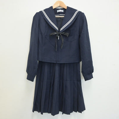 【中古】愛知県 横須賀高等学校 女子制服 3点（セーラー服・スカート）sf020399