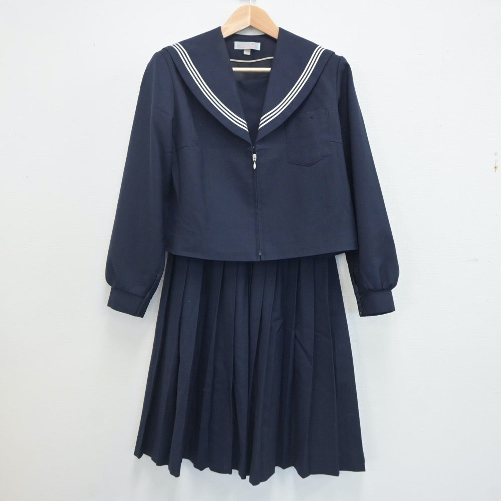 【中古】愛知県 横須賀高等学校 女子制服 2点（セーラー服・スカート）sf020405