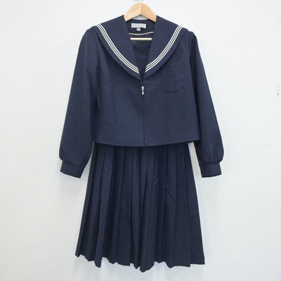 【中古】愛知県 横須賀高等学校 女子制服 2点（セーラー服・スカート）sf020405