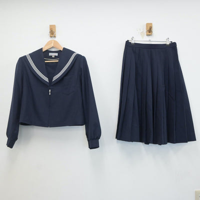 【中古】愛知県 横須賀高等学校 女子制服 2点（セーラー服・スカート）sf020405