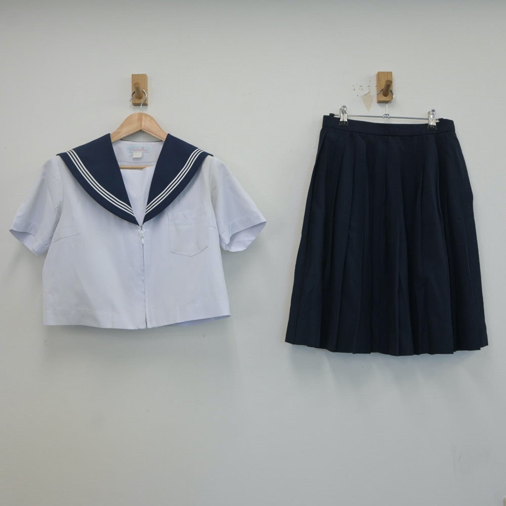 【中古】愛知県 横須賀高等学校 女子制服 2点（セーラー服・スカート）sf020406