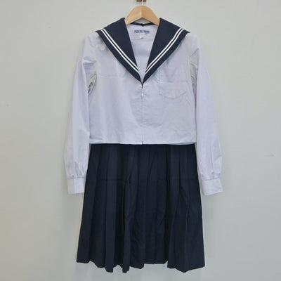 【中古】愛知県 横須賀高等学校 女子制服 2点（セーラー服・スカート）sf020407