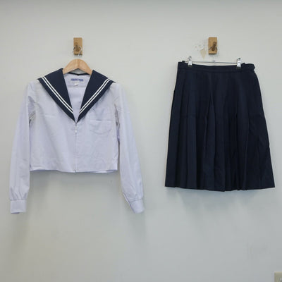 【中古】愛知県 横須賀高等学校 女子制服 2点（セーラー服・スカート）sf020407