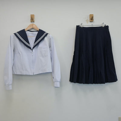 【中古】愛知県 横須賀高等学校 女子制服 2点（セーラー服・スカート）sf020408