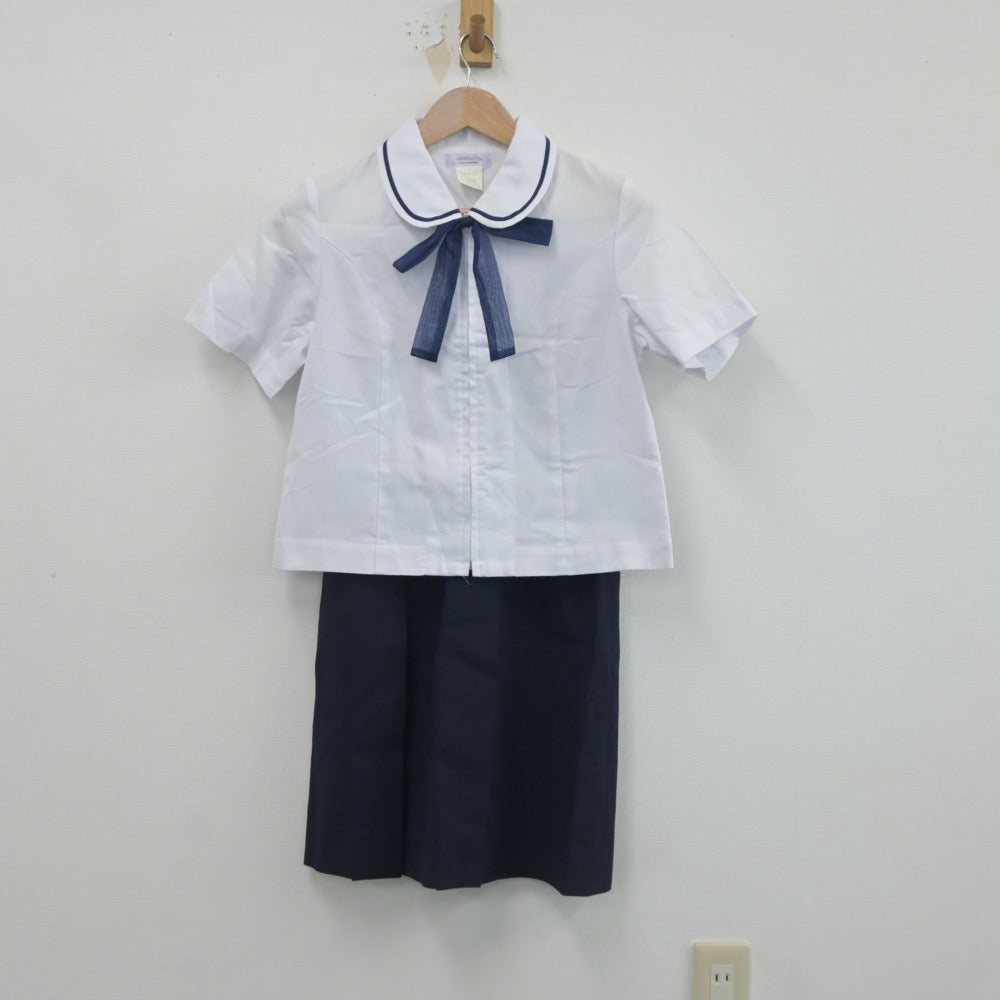 【中古】秋田県 秋田北高等学校 女子制服 5点（セーラー服・セーラー服・スカート）sf020417