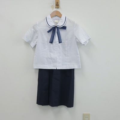 【中古】秋田県 秋田北高等学校 女子制服 5点（セーラー服・セーラー服・スカート）sf020417