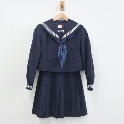 【中古】秋田県 大曲中学校 女子制服 3点（セーラー服・スカート）sf020418