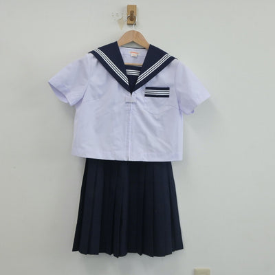 【中古】秋田県 大曲中学校 女子制服 3点（セーラー服・セーラー服・スカート）sf020419