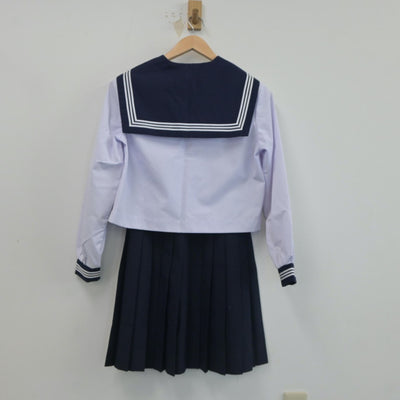 【中古】秋田県 大曲中学校 女子制服 3点（セーラー服・セーラー服・スカート）sf020419