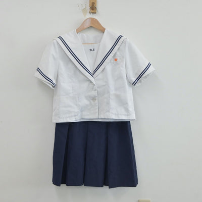 【中古】兵庫県 北摂三田高等学校 女子制服 2点（セーラー服・スカート）sf020422