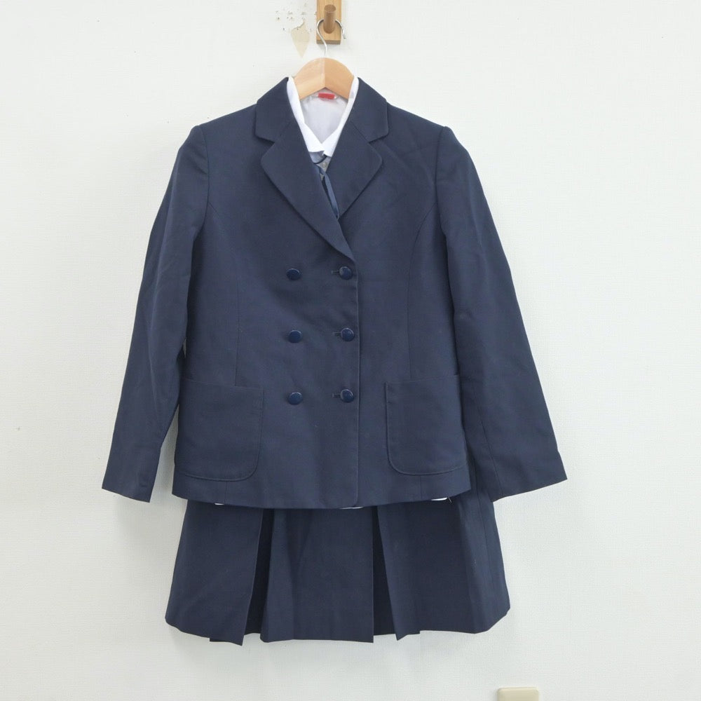 【中古】宮城県 仙台市立七郷中学校 女子制服 4点（ブレザー・シャツ・スカート）sf020436