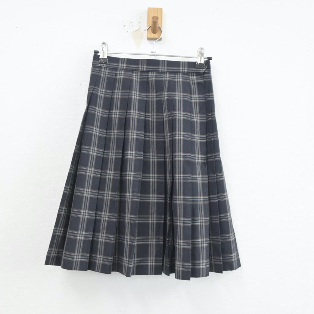 【中古】兵庫県 神戸市立広陵中学校 女子制服 3点（ニットベスト・シャツ・スカート）sf020446