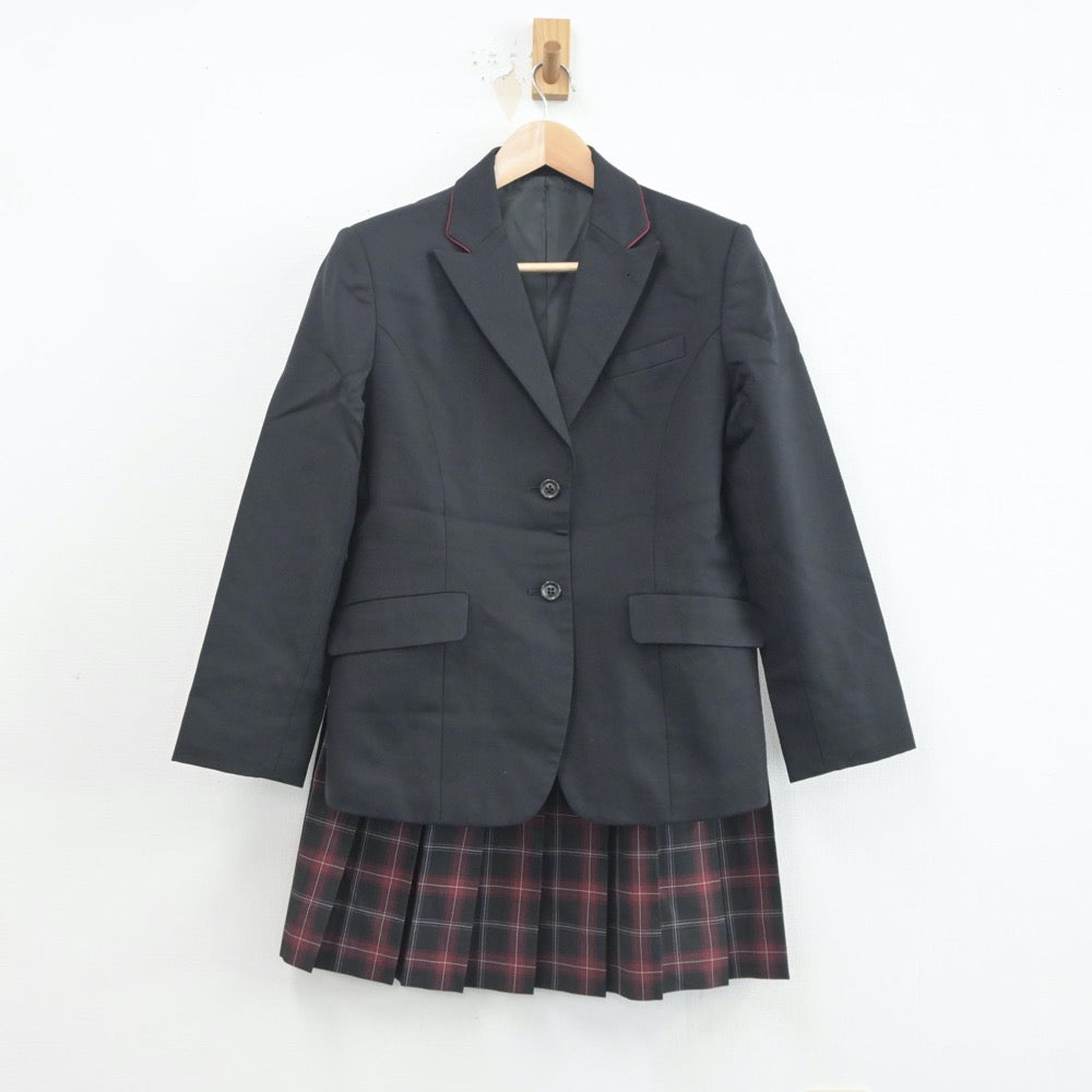 【中古】東京都 中村高等学校 女子制服 3点（ブレザー・ニットベスト・スカート）sf020450