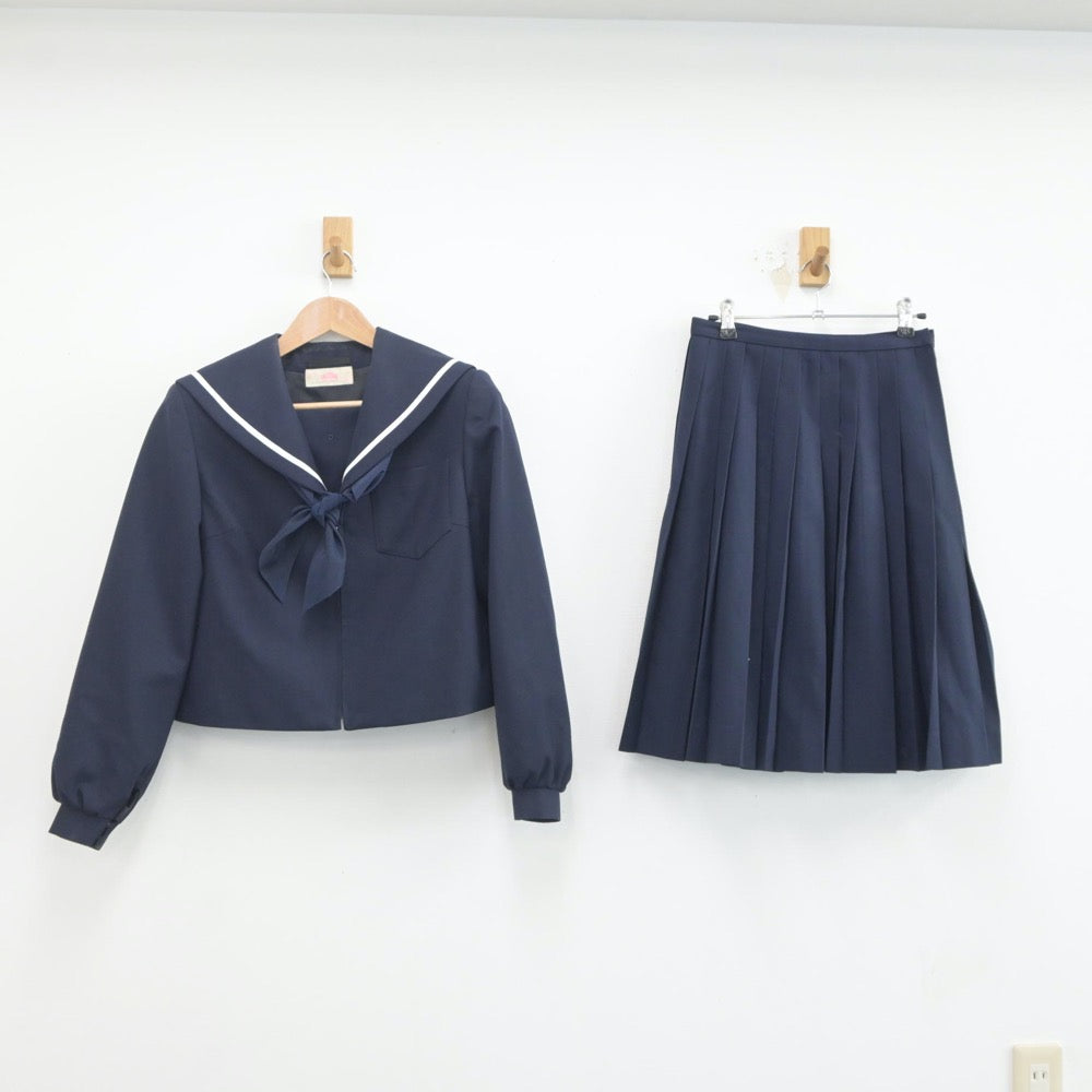 【中古】愛知県 津島市立天王中学校 女子制服 3点（セーラー服・スカート）sf020452