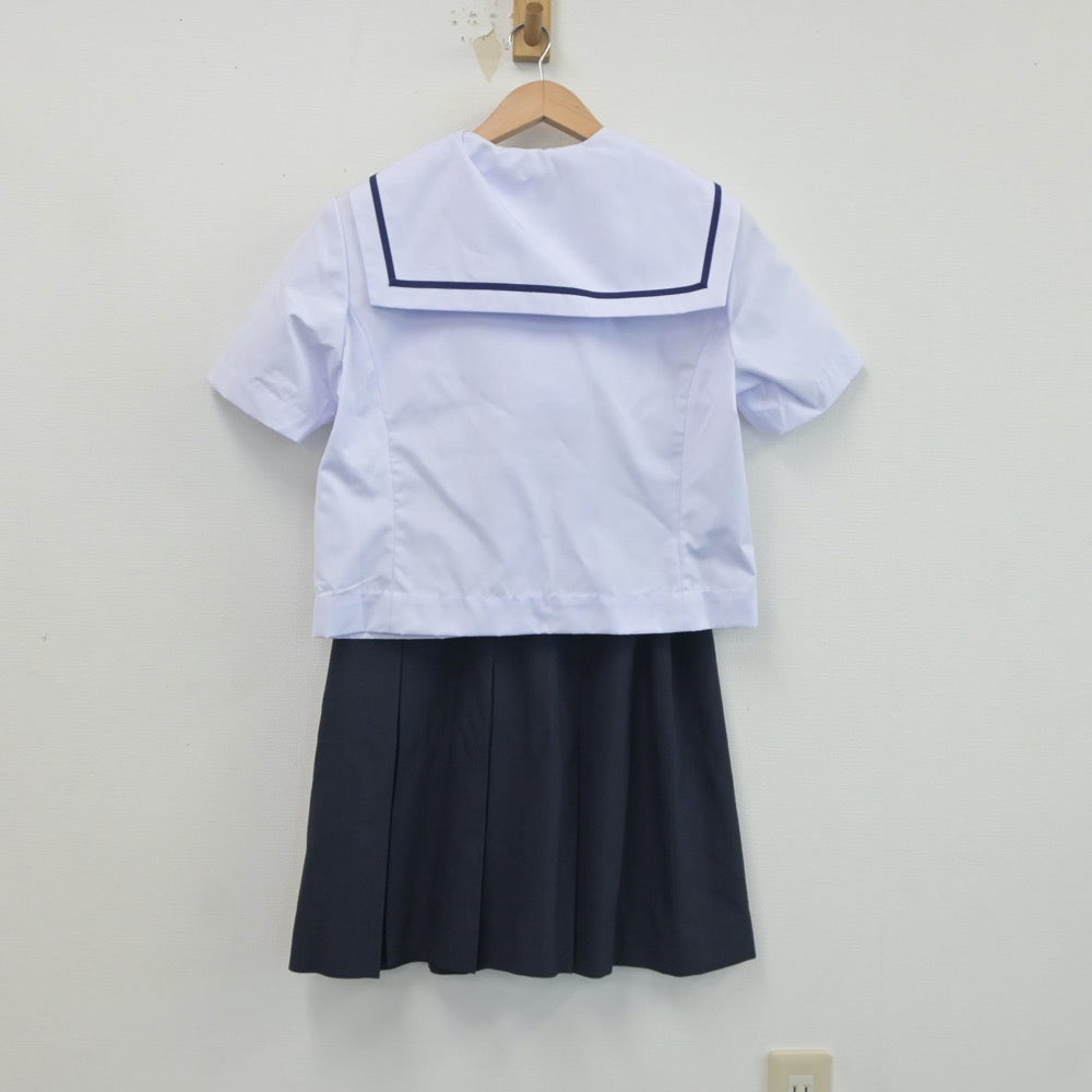 【中古】愛知県 津島市立天王中学校 女子制服 4点（セーラー服・スカート・スカート）sf020453