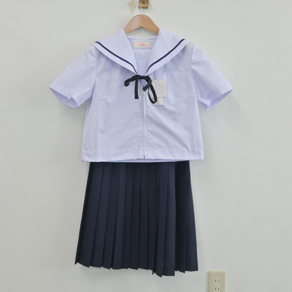 【中古】愛知県 津島市立天王中学校 女子制服 4点（セーラー服・スカート・スカート）sf020453