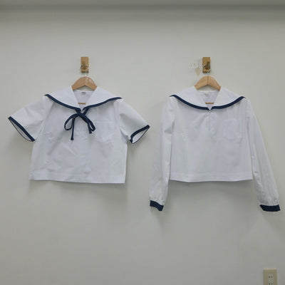 【中古】青森県 鮫中学校 女子制服 3点（セーラー服）sf020469