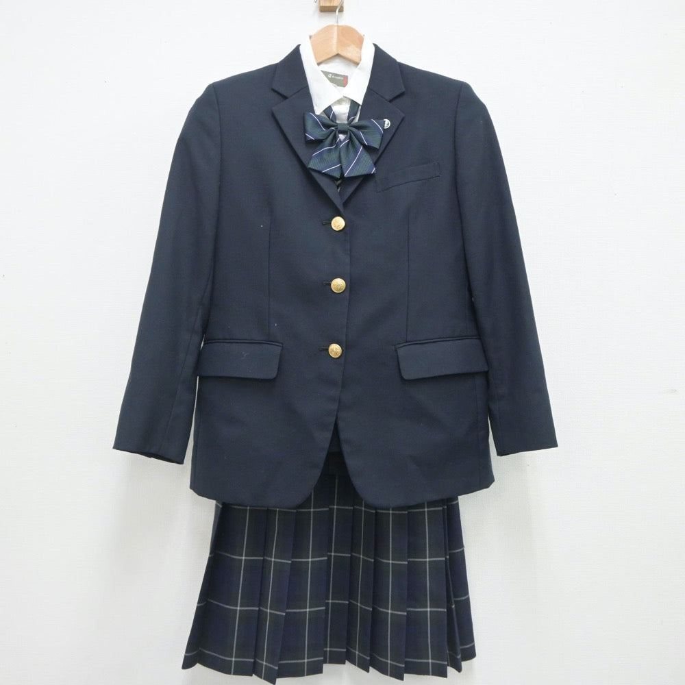 【中古】徳島県 吉野川高等学校 女子制服 6点（ブレザー・シャツ・ニット・スカート）sf020470