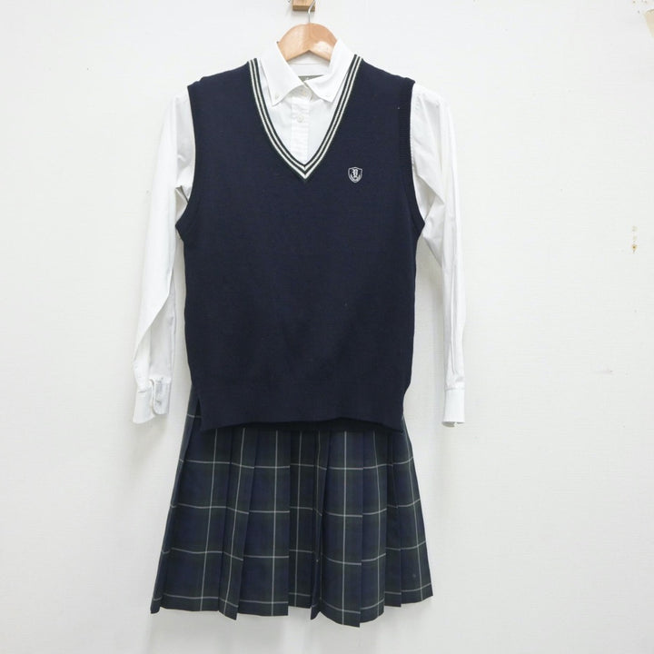 【中古制服】徳島県 吉野川高等学校 女子制服 3点（シャツ・ニットベスト・スカート）sf020471【リサイクル学生服】 | 中古制服通販パレイド