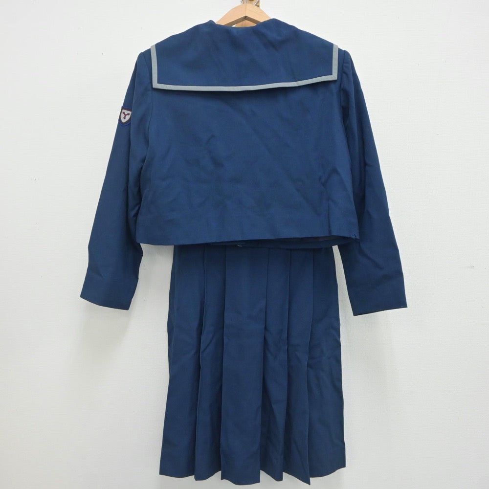 【中古】鹿児島県 鹿児島中央高等学校 女子制服 3点（セーラー服・ジャンパースカート）sf020476