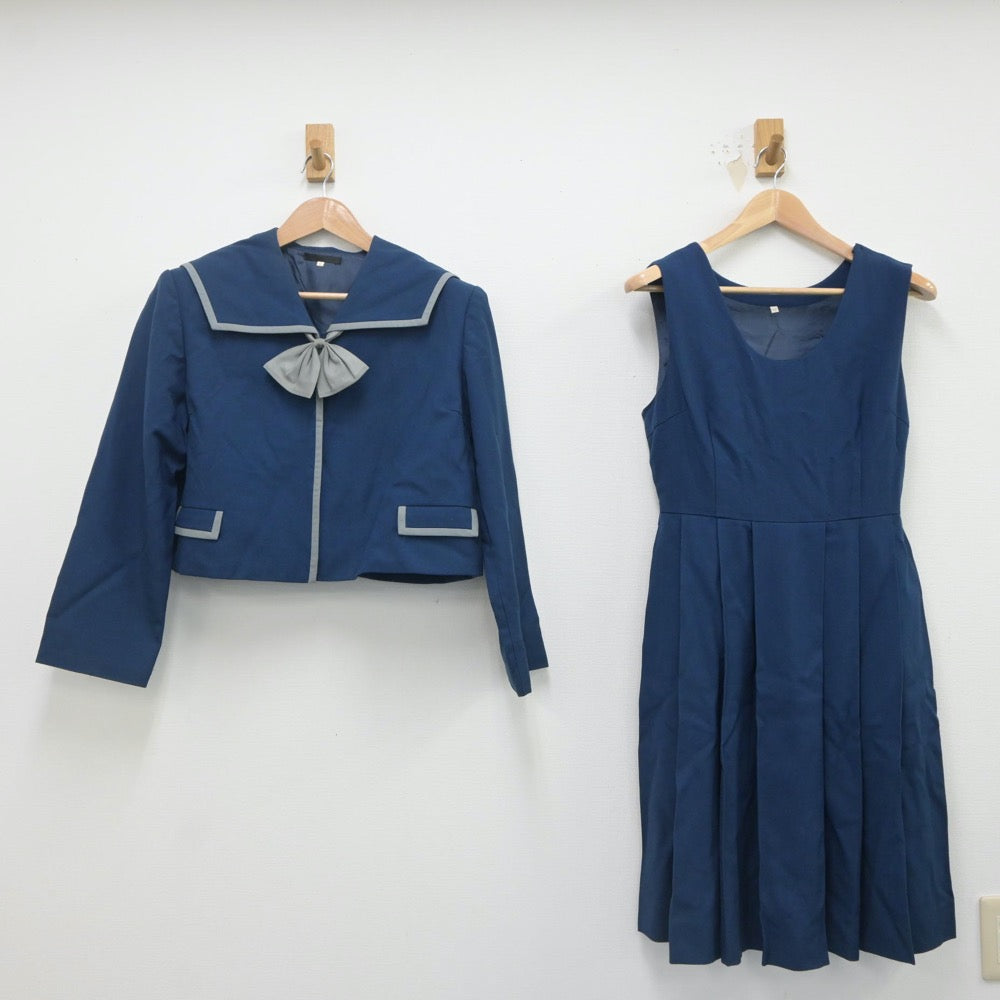 【中古】鹿児島県 鹿児島中央高等学校 女子制服 3点（セーラー服・ジャンパースカート）sf020476