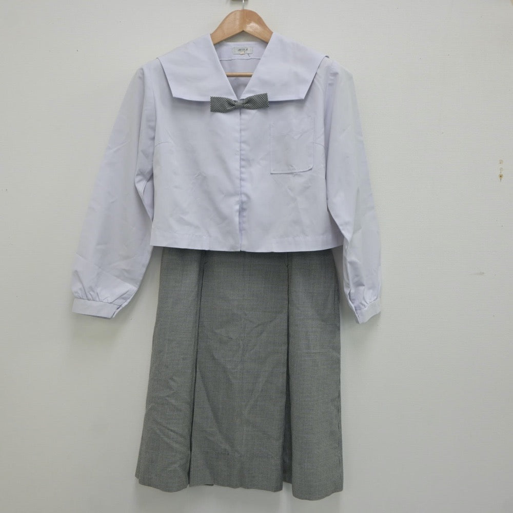 【中古】鹿児島県 鹿児島中央高等学校 女子制服 5点（セーラー服・スカート）sf020477