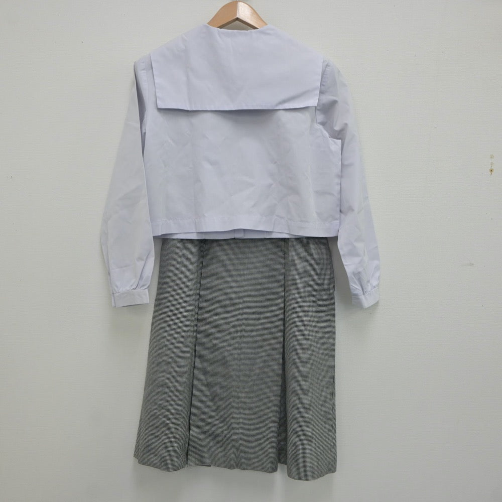 【中古】鹿児島県 鹿児島中央高等学校 女子制服 5点（セーラー服・スカート）sf020477