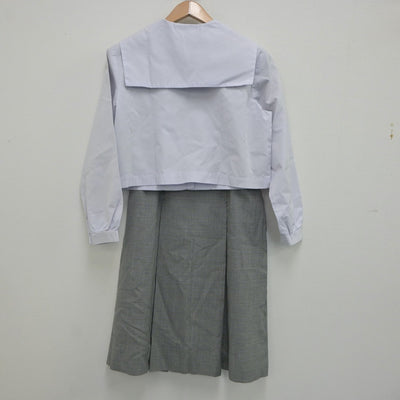 【中古】鹿児島県 鹿児島中央高等学校 女子制服 5点（セーラー服・スカート）sf020477