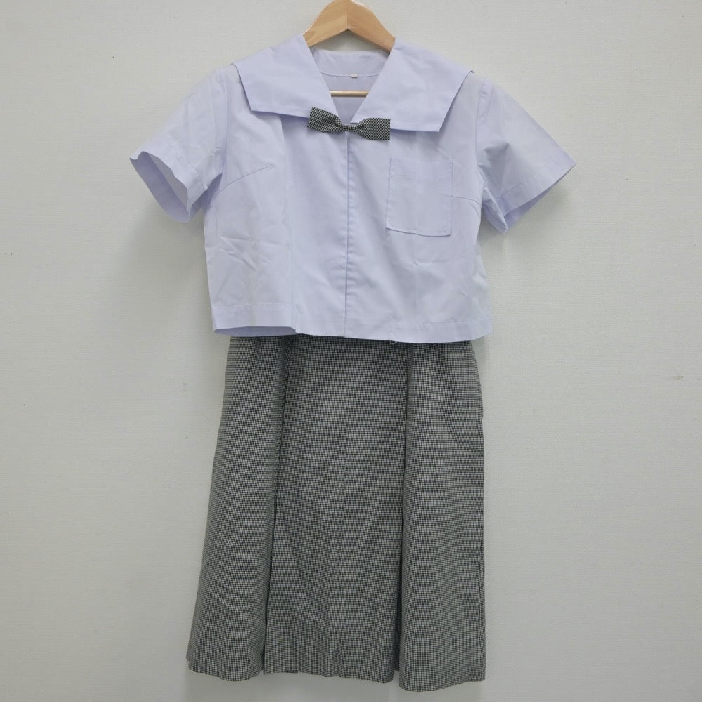 【中古】鹿児島県 鹿児島中央高等学校 女子制服 5点（セーラー服・スカート）sf020477