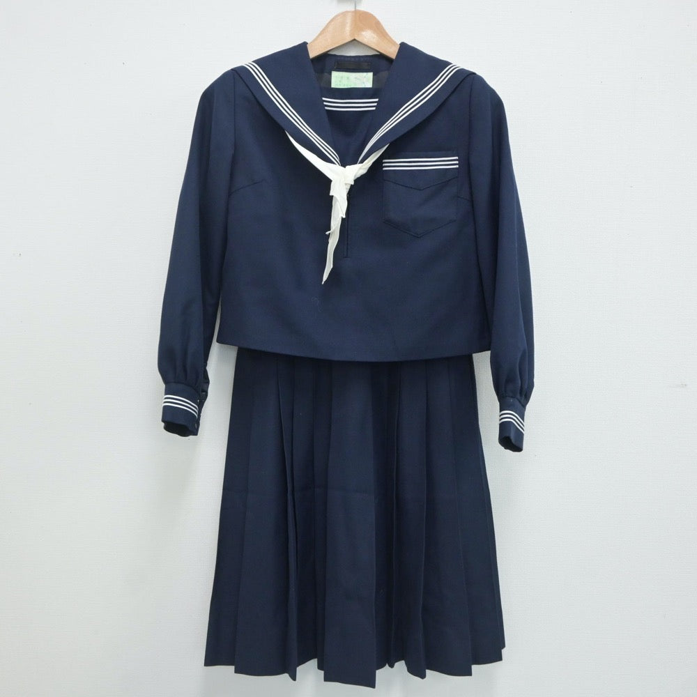 【中古】大阪府 玉津中学校 女子制服 3点（セーラー服・スカート）sf020494