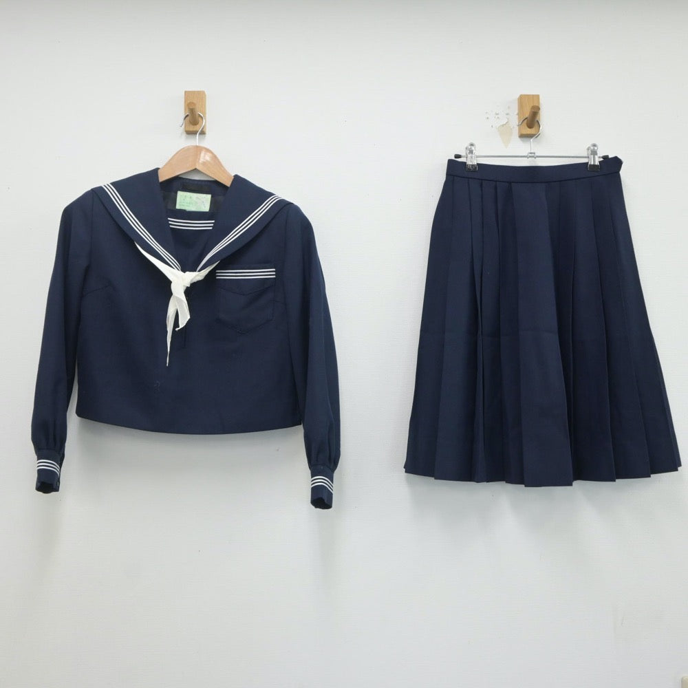 【中古】大阪府 玉津中学校 女子制服 3点（セーラー服・スカート）sf020494