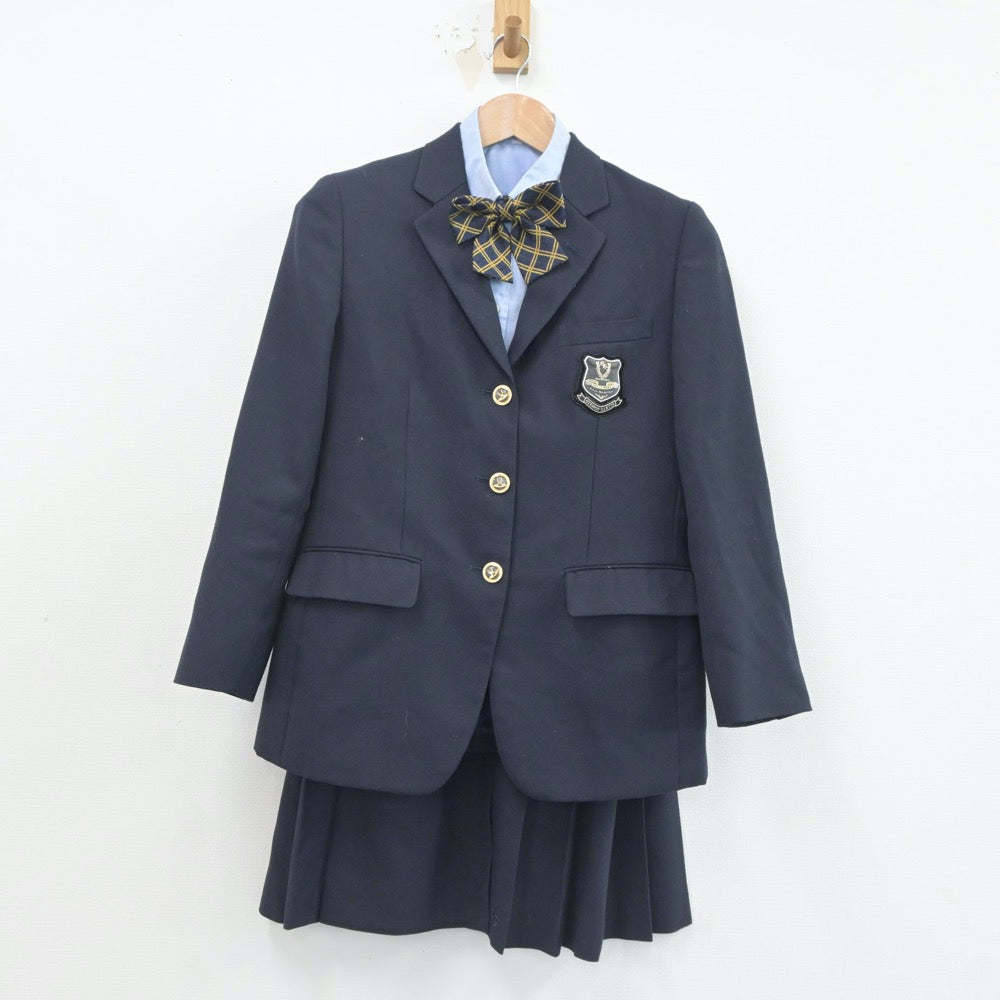 【中古】大阪府 追手門学院高等学校 女子制服 5点（ブレザー・シャツ・スカート）sf020501