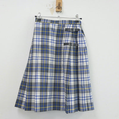 【中古】大阪府 追手門学院高等学校 女子制服 4点（ニットベスト・シャツ・スカート）sf020502