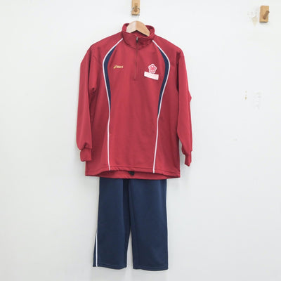 【中古】大阪府 追手門学院高等学校 女子制服 2点（ジャージ 上・ジャージ 下）sf020505