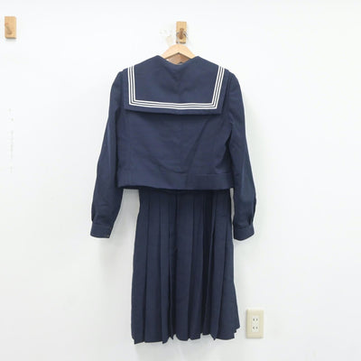 【中古】福岡県 折尾愛真高等学校 女子制服 2点（セーラー服・ジャンパースカート）sf020512