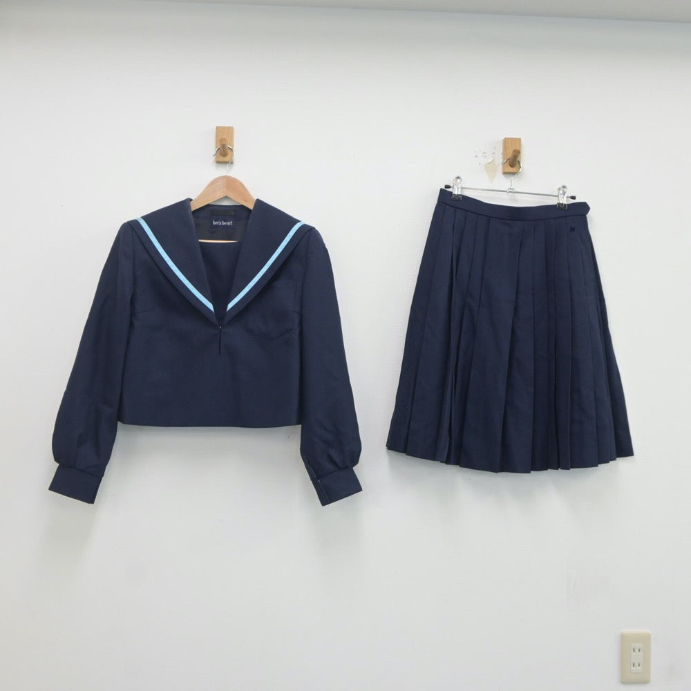 【中古】愛知県 日進高等学校 女子制服 3点（セーラー服・スカート）sf020516