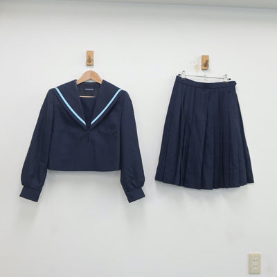 【中古】愛知県 日進高等学校 女子制服 3点（セーラー服・スカート）sf020516