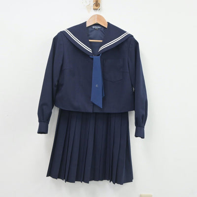 【中古】和歌山県 紀ノ川中学校 女子制服 3点（セーラー服・スカート）sf020518