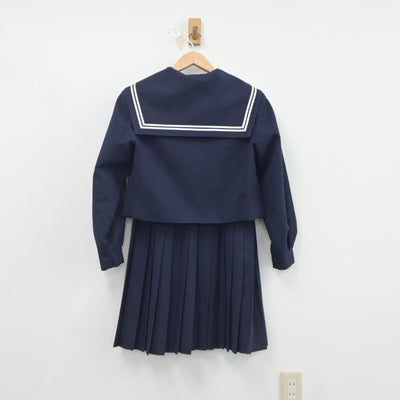 【中古】和歌山県 紀ノ川中学校 女子制服 3点（セーラー服・スカート）sf020518